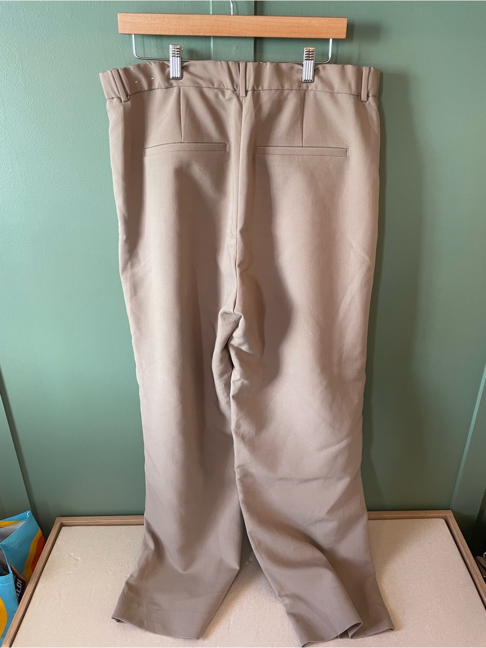 Wide Leg Pleated Women’s Pants in Taupe - Picture 5 of 5
